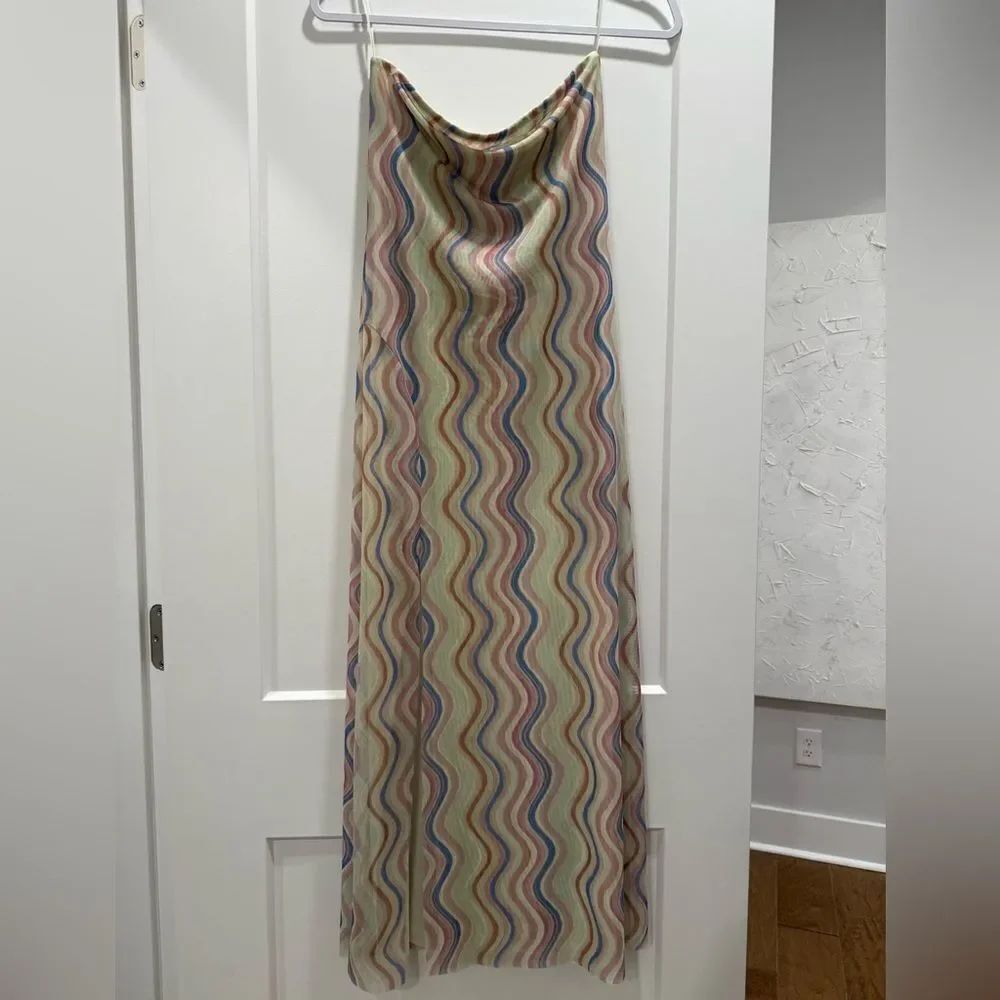 Zara StraplessโPrinted TulleโDress.